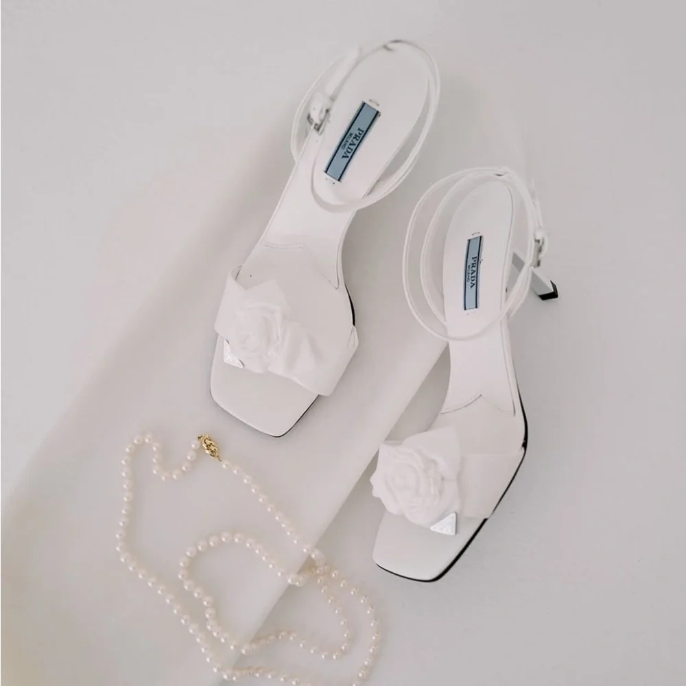 EUC PRADA Rosette leather sandals 41 - Picture 2 of 15